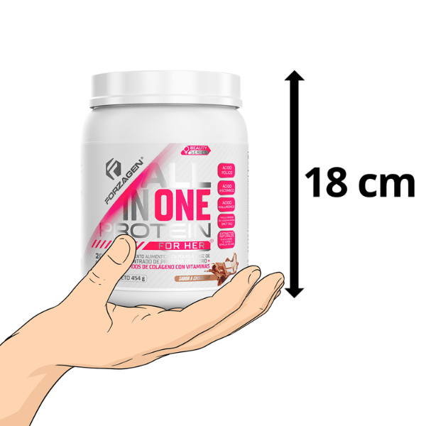 Proteína para Mujer All in One Protein For Her Forzagen 1lb Colágeno y Vitaminas Chocolate