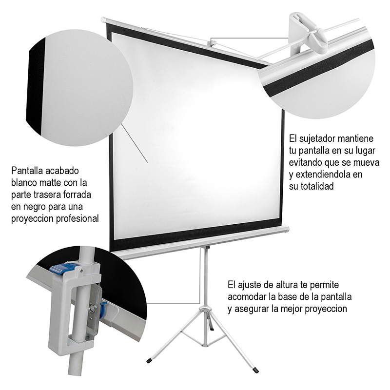 Pantalla Fija de Proyector 100 Pulgadas Proyeccion 16:9