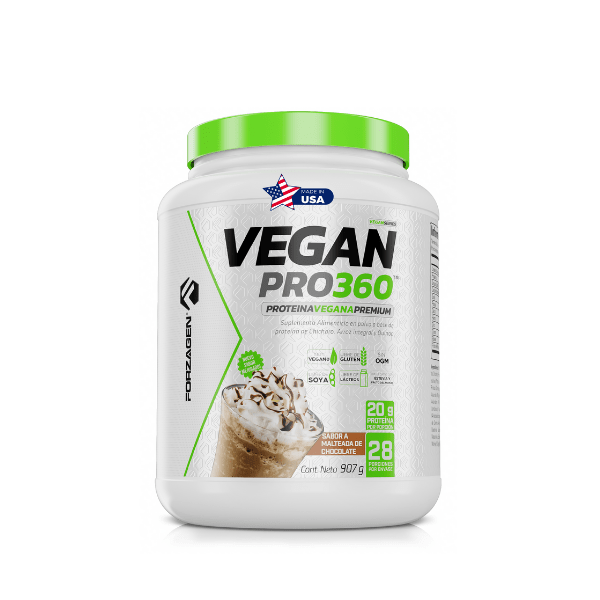 Proteína de Origen Vegetal Vegan Pro 360 Forzagen 2lb Malteada de Chocolate