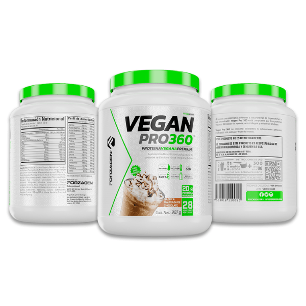 Proteína de Origen Vegetal Vegan Pro 360 Forzagen 2lb Malteada de Chocolate