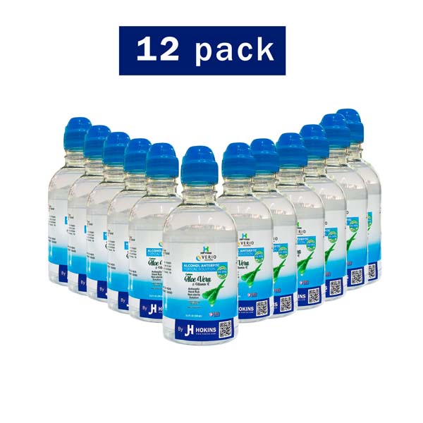 Gel Antibacterial Desinfectante Sanitizante de Manos By Jh Hokins 70% Alcohol 12 Piezas/Pack 250ml