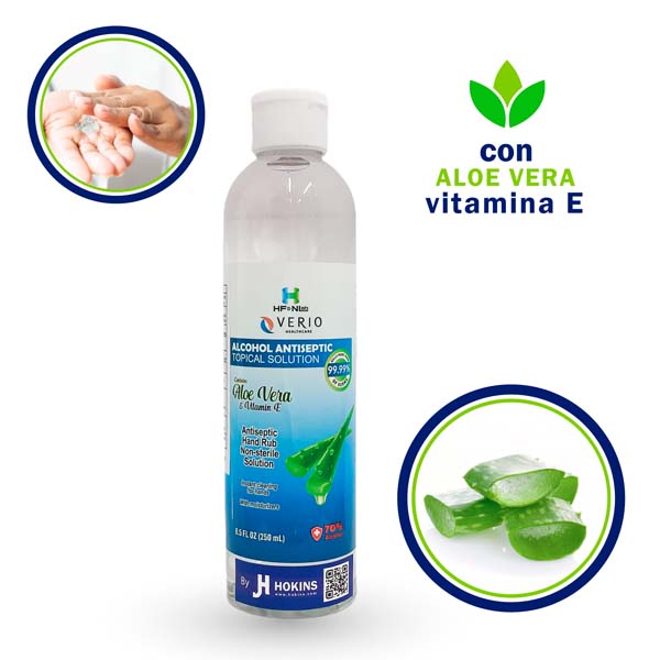 Gel Antibacterial Desinfectante Sanitizante de Manos By Jh Hokins 70% Alcohol 12 Piezas/Pack 250ml