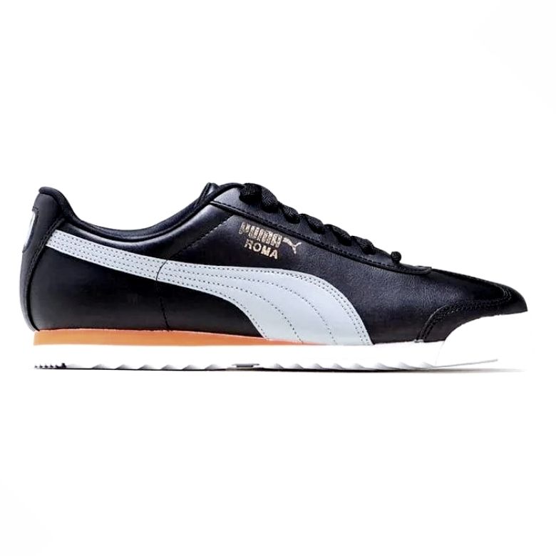 Tenis Puma Roma Basic+ Negro con Gris Naranja Originales 36957126