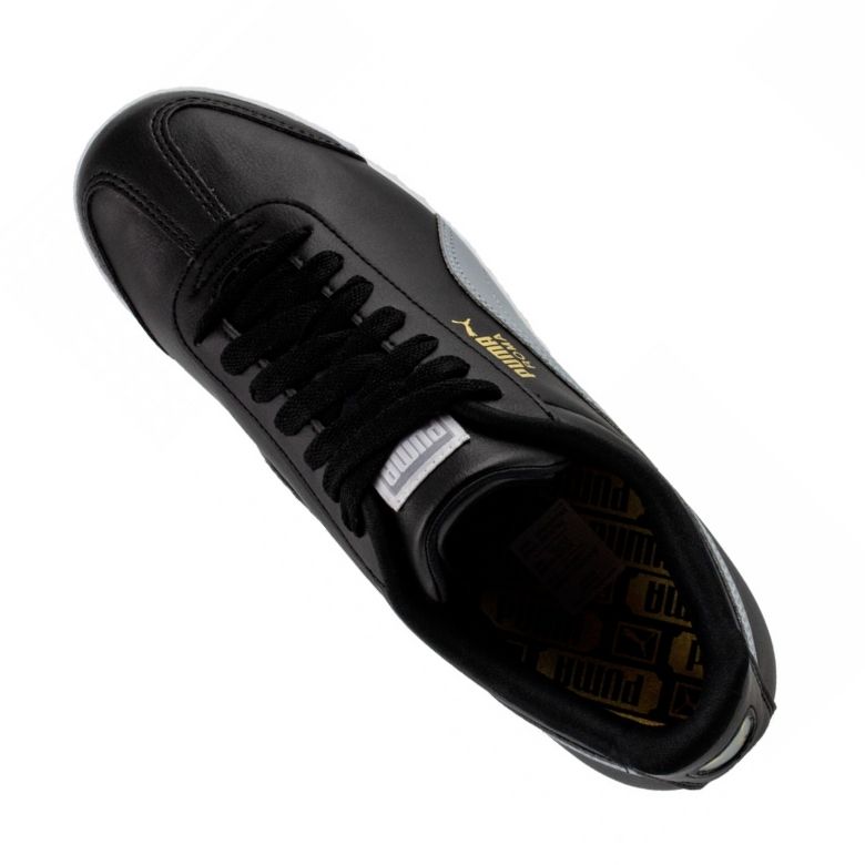 Tenis Puma Roma Basic+ Negro con Gris Naranja Originales 36957126