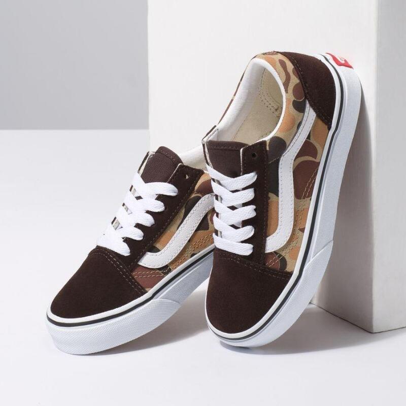 Tenis Vans Old Skool Camo Café de Preescolar