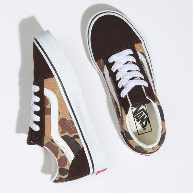 Tenis Vans Old Skool Camo Café de Preescolar
