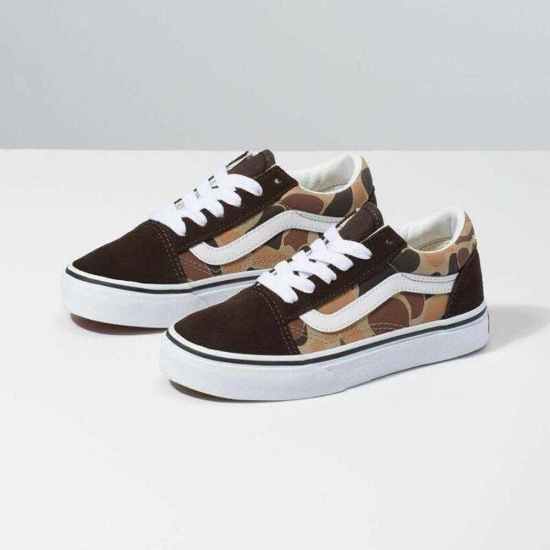 Tenis Vans Old Skool Camo Café de Preescolar
