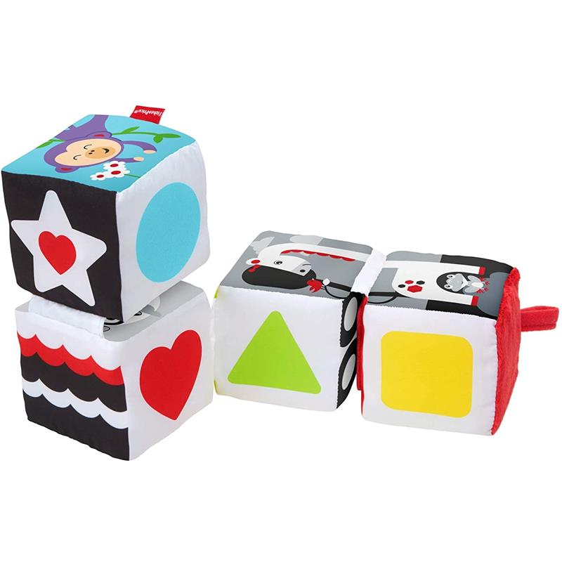 Fisher Price Cubos De Aprendizaje Bebé 4 Cubos Con Espejo