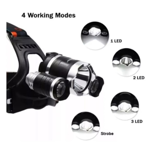 Lampara Minera Minero Luz Led T6 Casco Cabeza Ciclismo M146