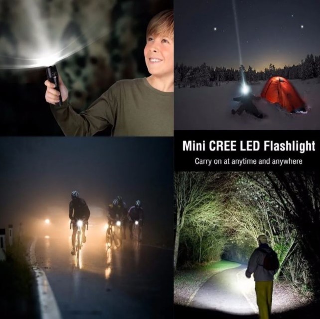 Lampara Táctica De Mano 3000 Lumen Cree Led T6 Recargable LJX