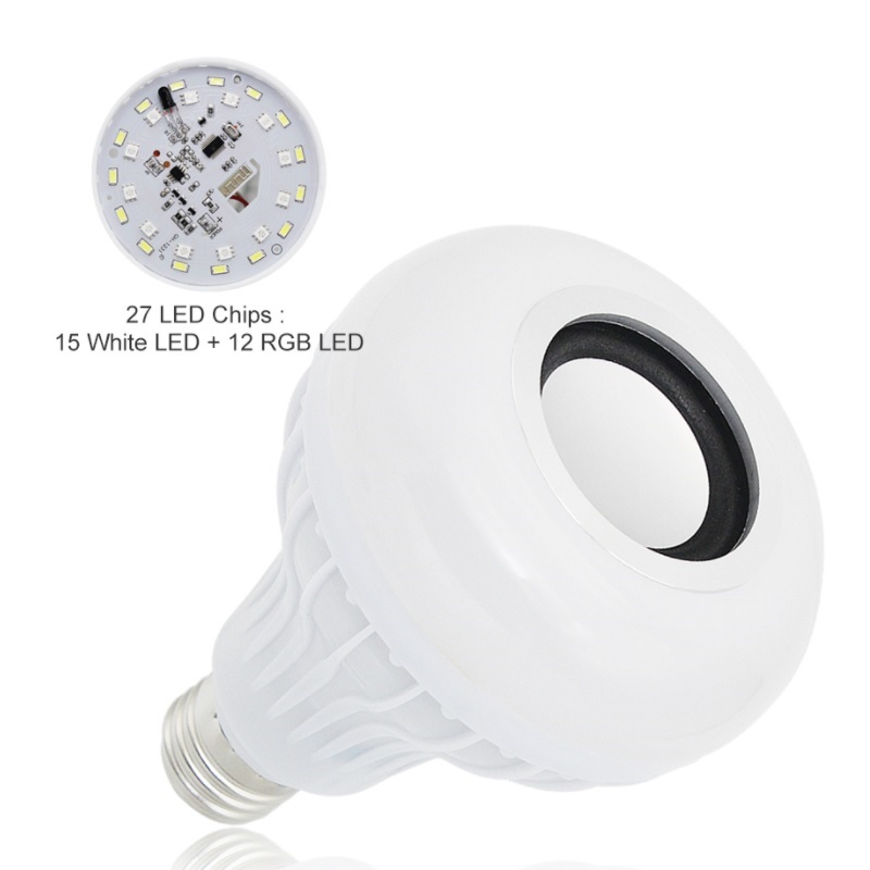 Foco Led Rgb Con Bocina Bluetooth Y Control Remoto