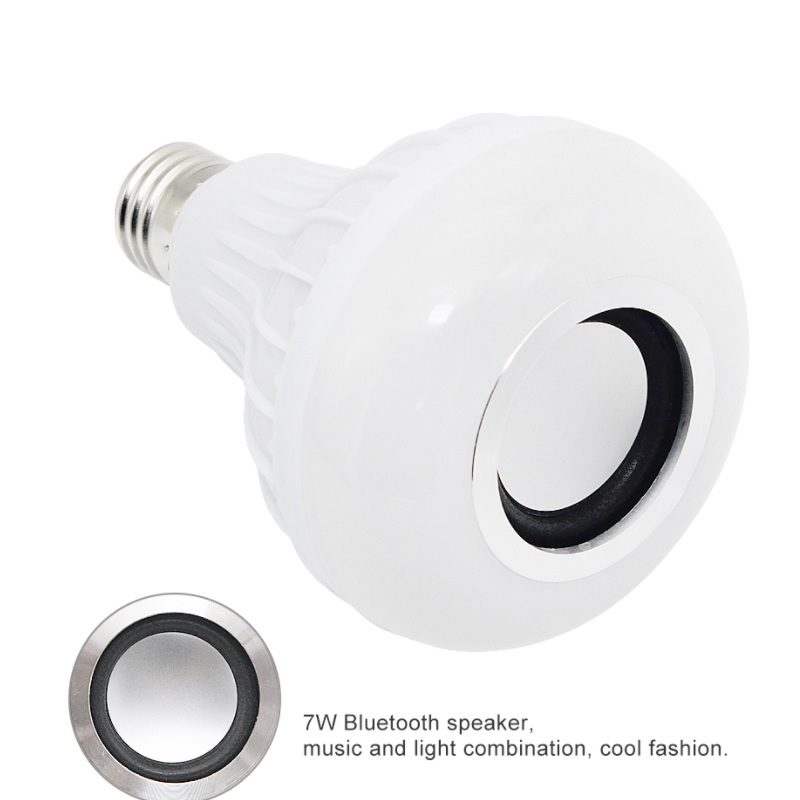 Foco Led Rgb Con Bocina Bluetooth Y Control Remoto