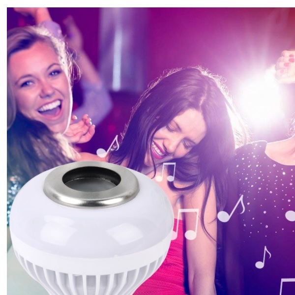 Foco Led Rgb Con Bocina Bluetooth Y Control Remoto