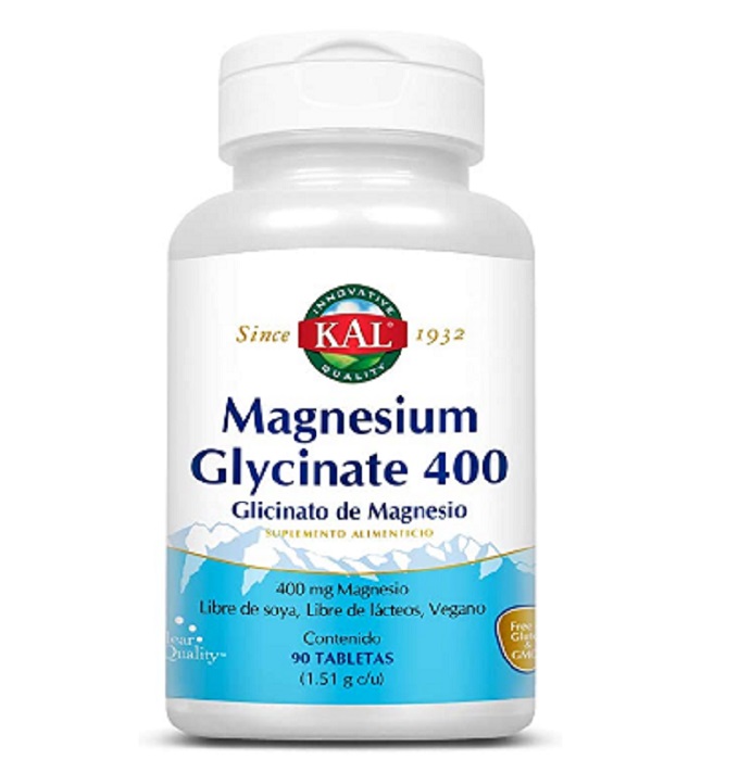 Glicinato De Magnesio 90 Tab 400 mg Importado Magnesium Glycinate Laboratorio KAL