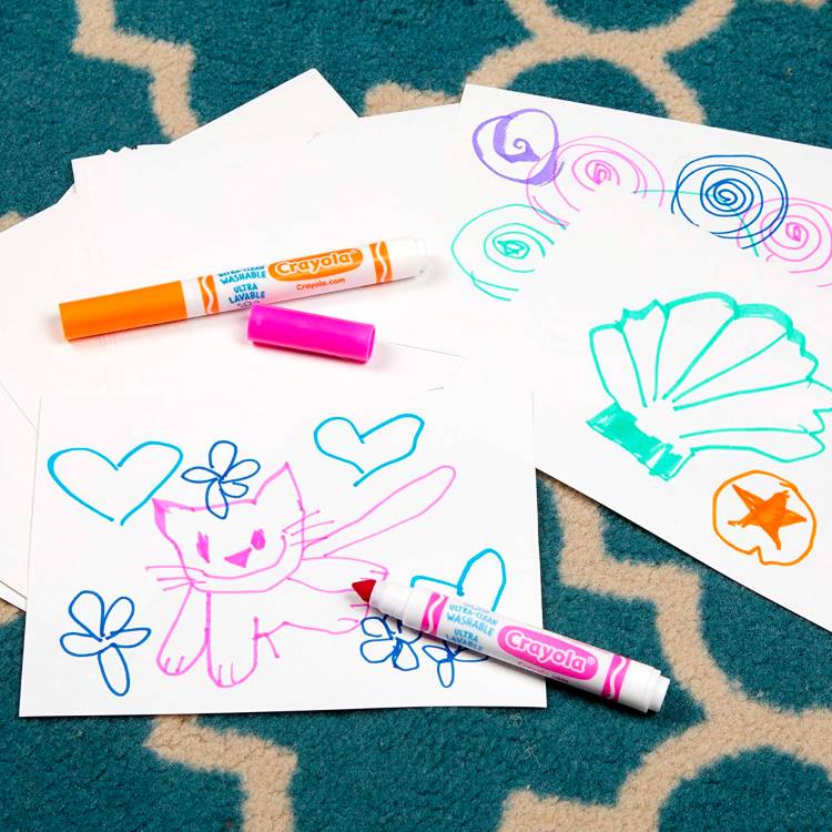 64 Plumones Gruesos Lavables - Plumones Crayola 64