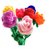 Media Docena Rosa Flor de Peluche 45 cm Varios Colores 6piezas