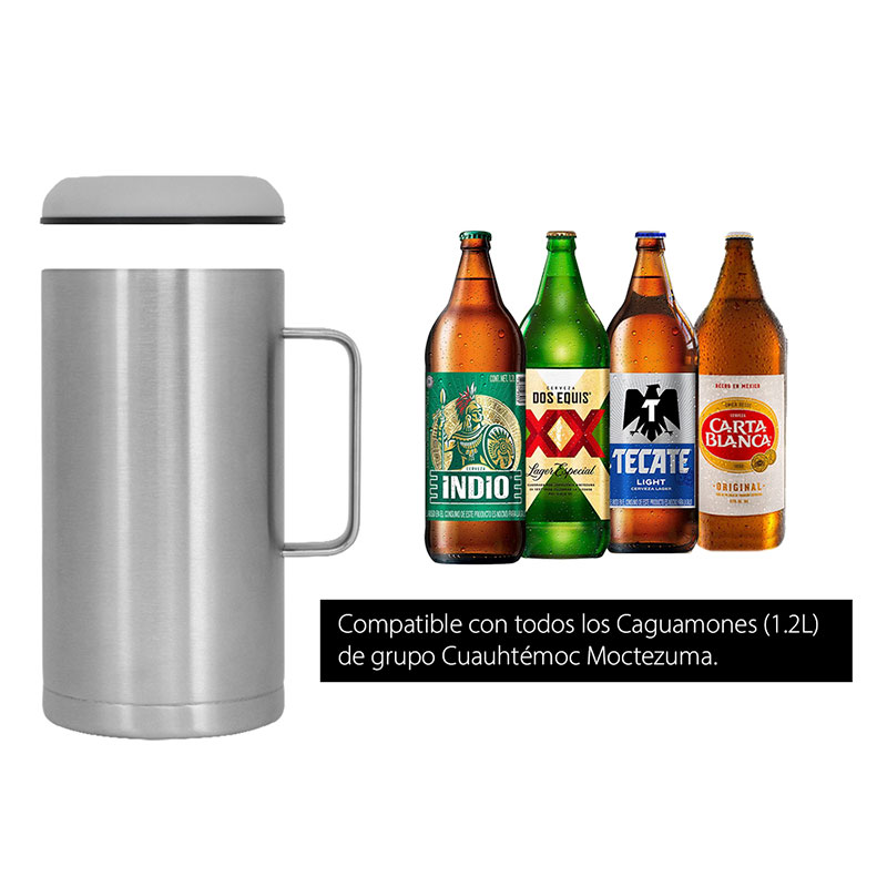 Portacaguamon Acero Inoxidable Doble Capa 1.2 Lts Caguama