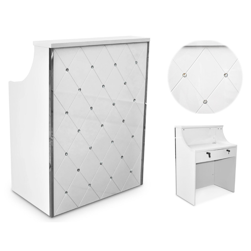 Mueble Recepción Estética Peluquería Barbería Gran Shopping Blanco