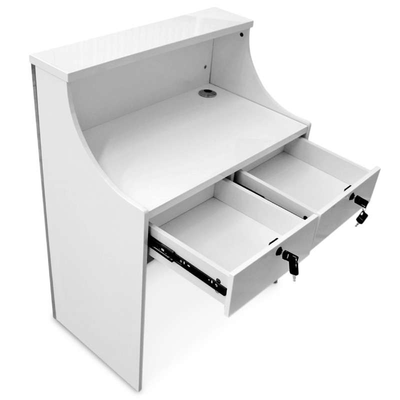 Mueble Recepción Estética Peluquería Barbería Gran Shopping Blanco