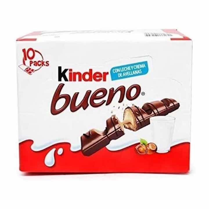 Chocolate Kinder Bueno con Leche y Crema de Avellana 10 piezas