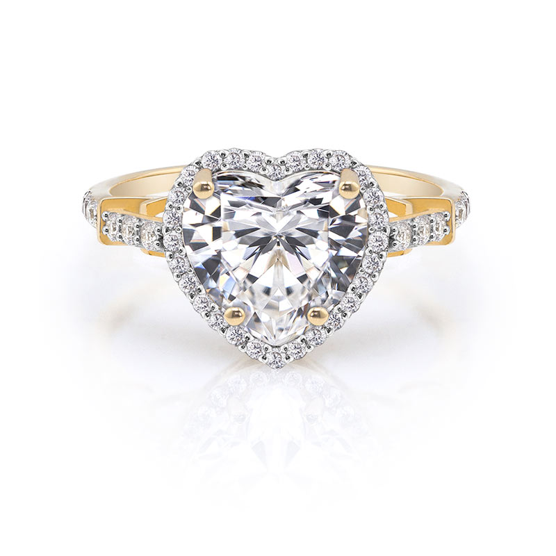 ANILLO DE COMPROMISO SERENITY CORAZÓN SWAROVSKI ORO 10K ABBA JOYAS