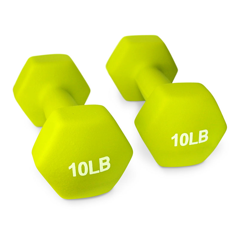 Par de Mancuernas Hexagonales 10 Libras Neopreno 