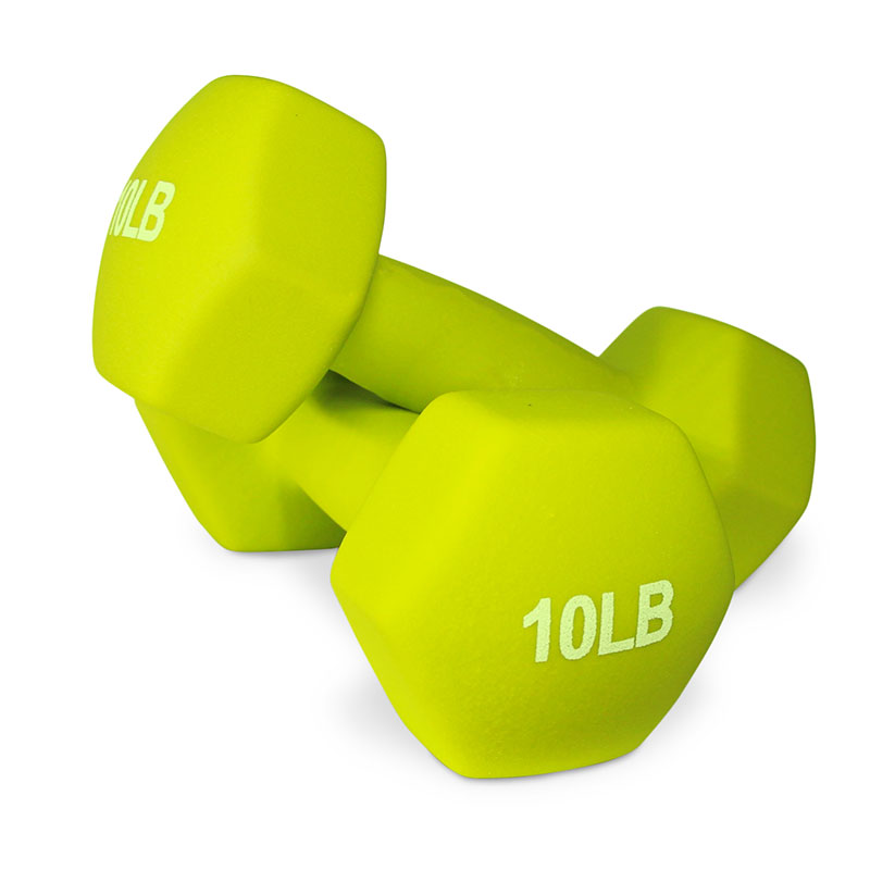 Par de Mancuernas Hexagonales 10 Libras Neopreno 