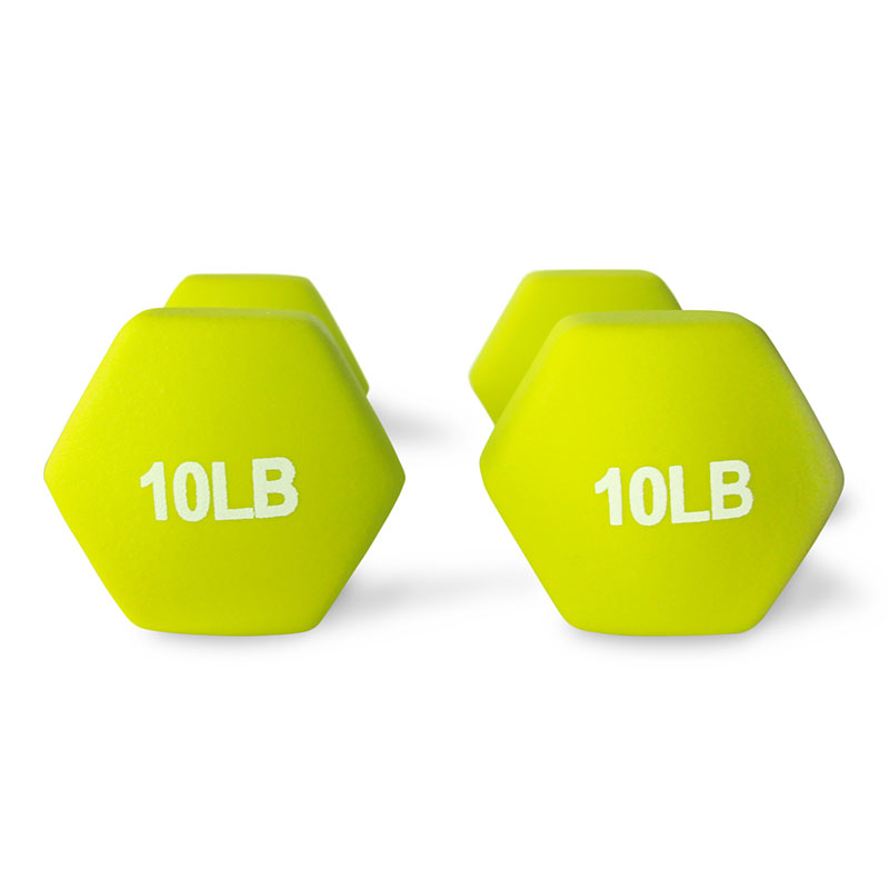 Par de Mancuernas Hexagonales 10 Libras Neopreno 