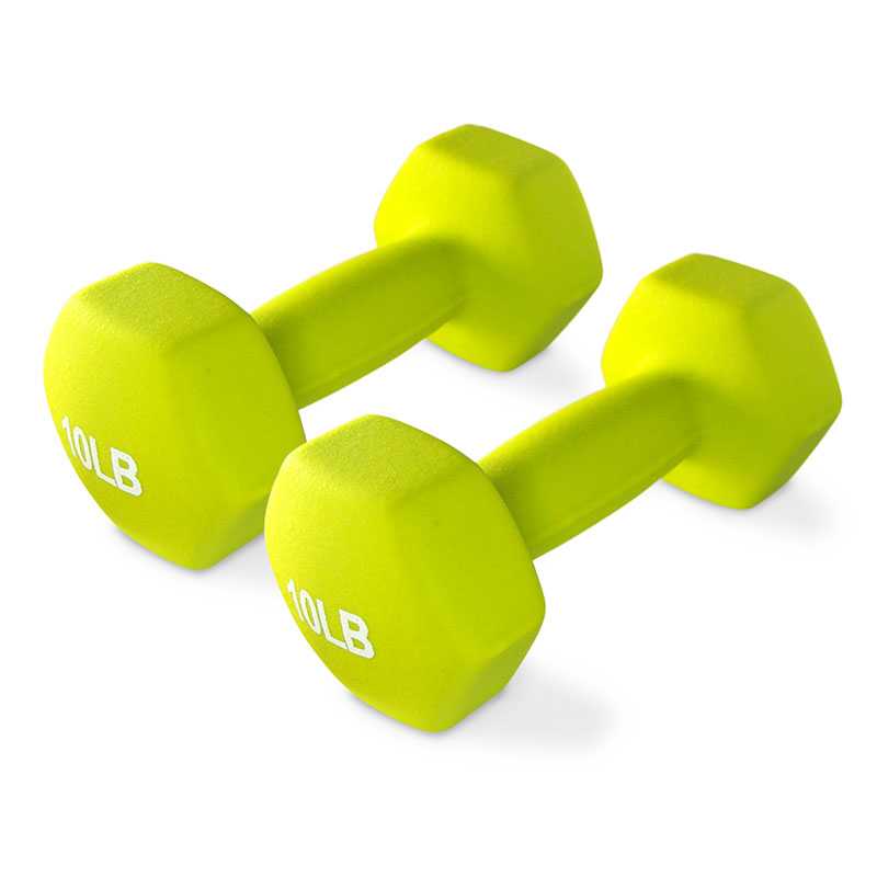 Par de Mancuernas Hexagonales 10 Libras Neopreno 