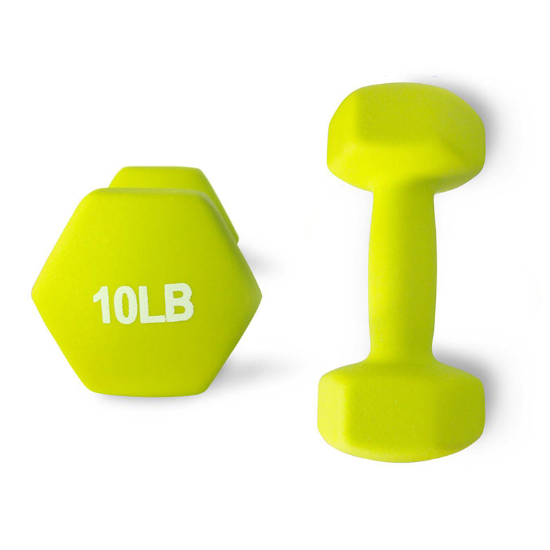 Par de Mancuernas Hexagonales 10 Libras Neopreno 