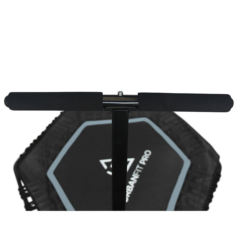 Trampolin Hexagonal Con Barra Agarradera Fitness Ejercicio Gym Workout Gris Unitalla