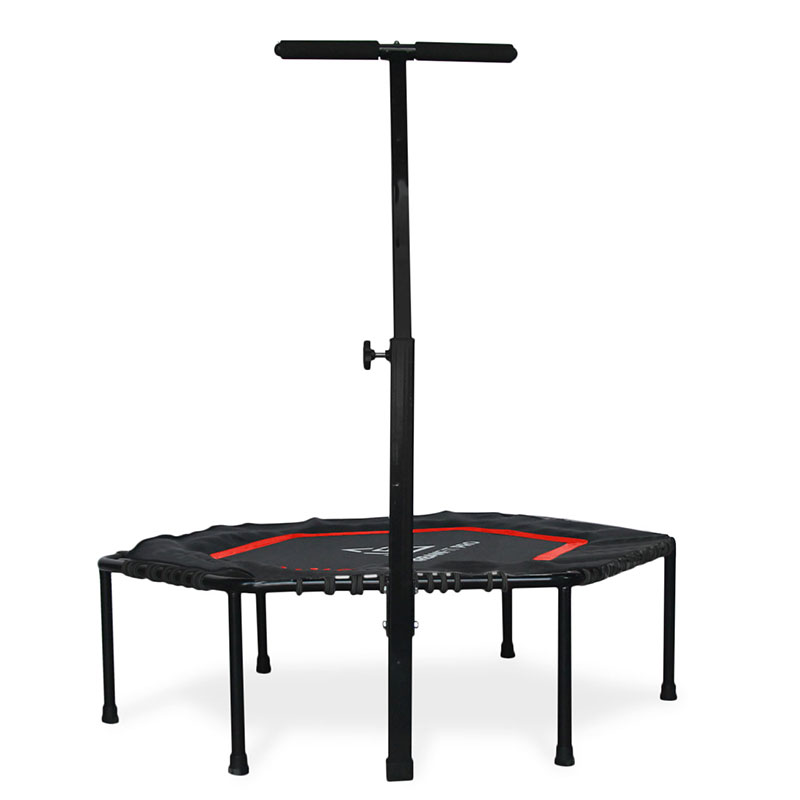 Trampolin Hexagonal Con Barra Agarradera Fitness Ejercicio Gym Workout Rojo Unitalla