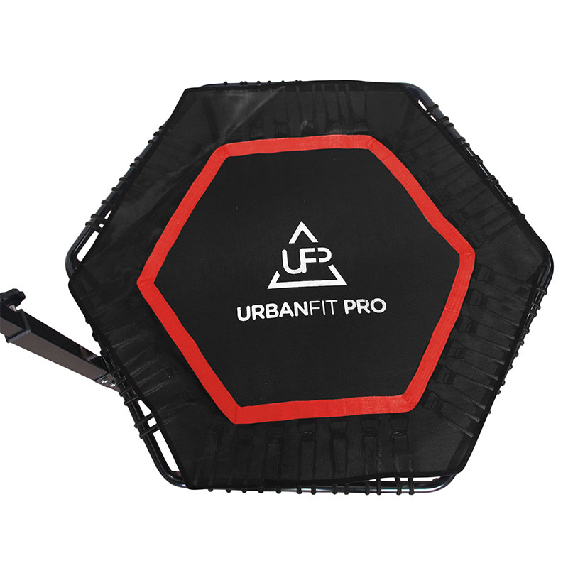 Trampolin Hexagonal Con Barra Agarradera Fitness Ejercicio Gym Workout Rojo Unitalla