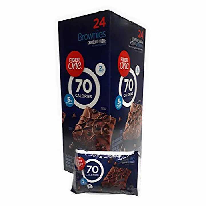 Brownies 70 Calorías, Fiber One, 24 Piezas de 25g c/u.