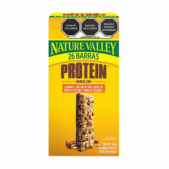 Barra de Proteína con Chocolate, Nature Valley, 26 piezas de 40g c/u.