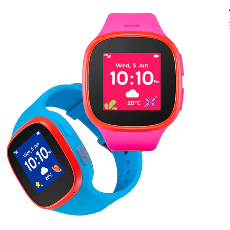 Oferta 2 Reloj inteligente TCL smartwatch para niños 3G - MT30W - Rosa y Azul / Incluye SIM listo para usar