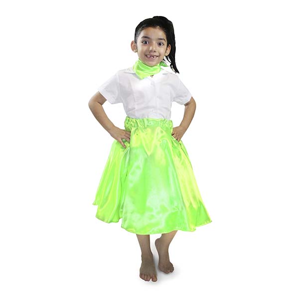 Disfraz Falda Vaselina Verde Zizoi