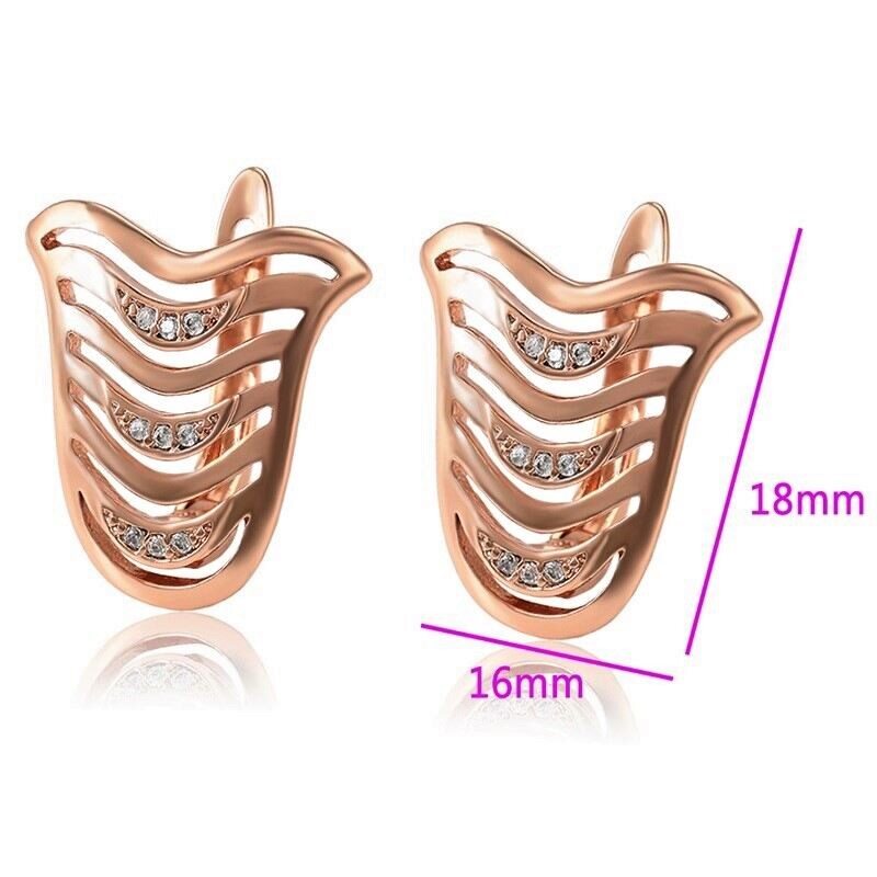 Aretes Concha Baño de Oro Rosa INCLUYE Caja Para Regalo Farcelli Jewelry