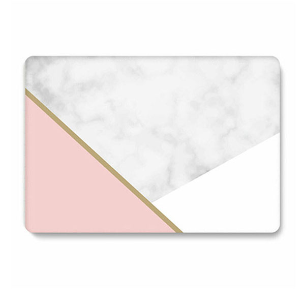 CARCASA FUNDA PROTECTOR CASE izÜg MACBOOK AIR 13 MODELO A1466, A1369 Marmol c/ rosa