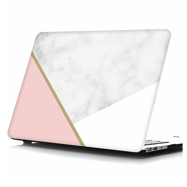 CARCASA FUNDA PROTECTOR CASE izÜg MACBOOK AIR 13 MODELO A1466, A1369 Marmol c/ rosa