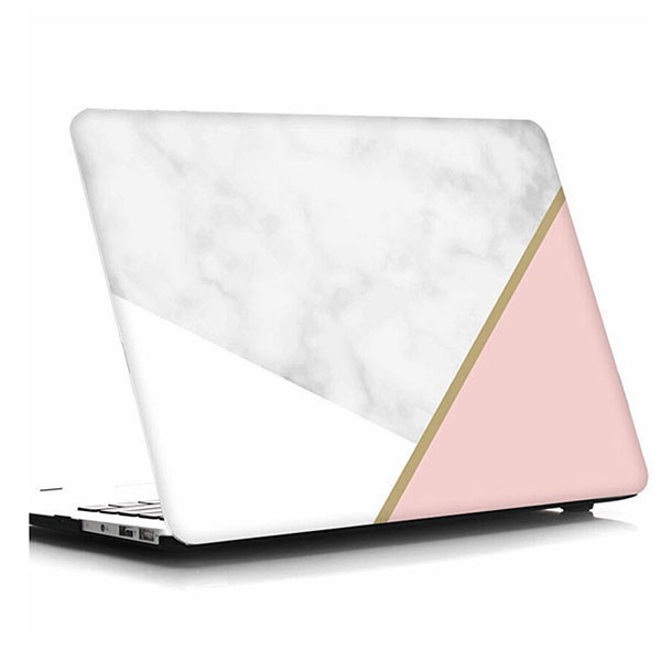 CARCASA FUNDA PROTECTOR CASE izÜg MACBOOK AIR 13 MODELO A1466, A1369 Marmol c/ rosa