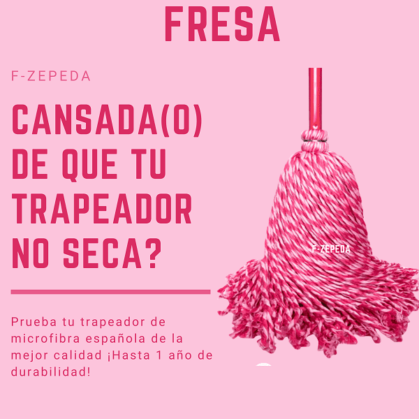 Trapeador de microfibra española Suave ligero y absorbente