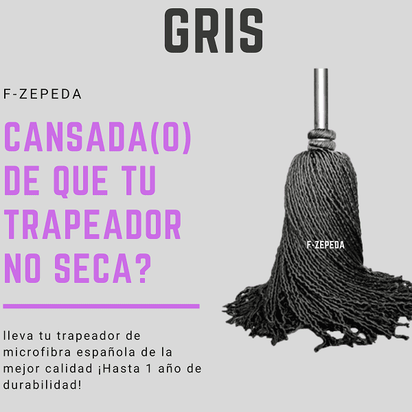 Trapeador de microfibra española Suave ligero y absorbente