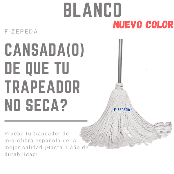Trapeador de microfibra española Suave ligero y absorbente