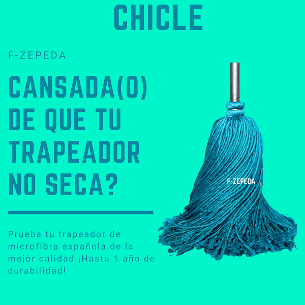 Trapeador de microfibra española Suave ligero y absorbente