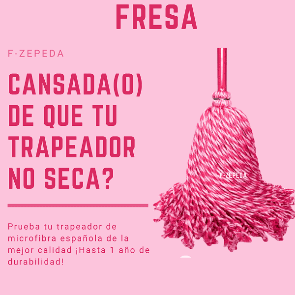 Trapeador de microfibra española Suave ligero y absorbente