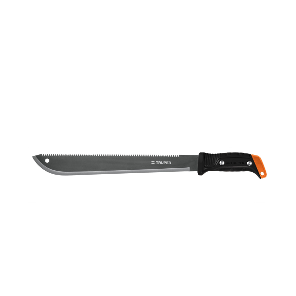 MACHETE PREMIUM CON SERRUCHO 2 EN 1 DOBLE FILO TRUPER 18 PULGADAS DE LONGITUD