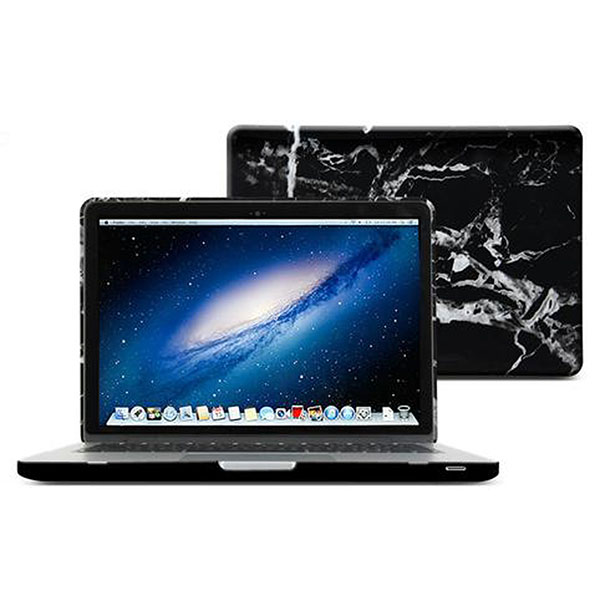 CARCASA FUNDA PROTECTOR CASE izÜg MACBOOK AIR 13 MODELO A1466, A1369 Piel Mármol negro