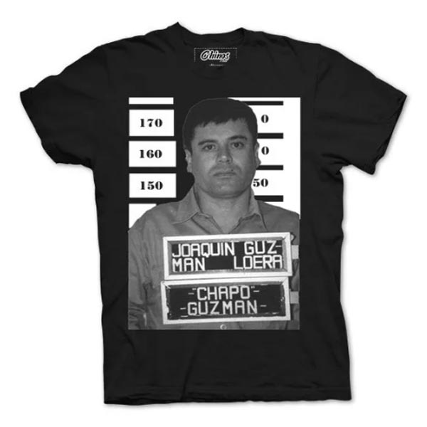 PLAYERA DEL CHAPO GUZMAN, CABALLERO, MODA URBANA, PLAYERAS CHINOS.