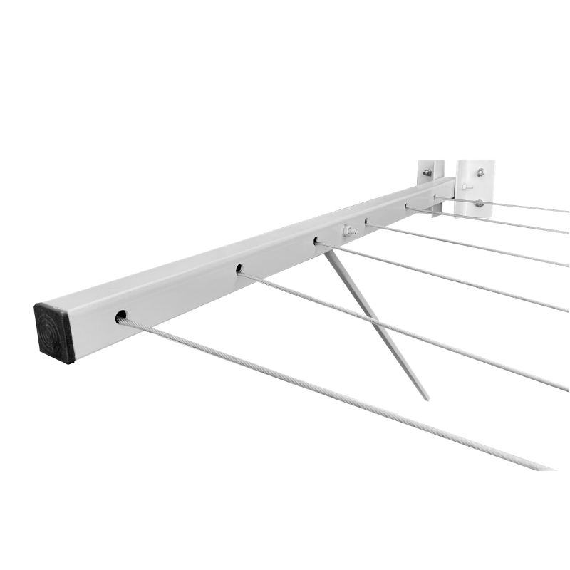 Tendedero de ropa plegable con cable de acero